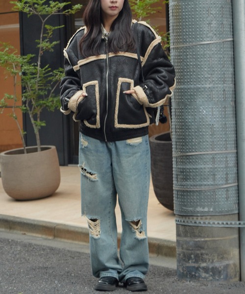 Theater code ムートンコート M ホワイト メンズ : ZOZOTOWN Yahoo!店