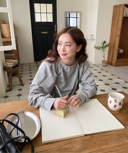 「by muni:r」 長袖カットソー FREE ブラック レディース_画像9