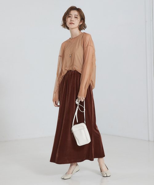 「abahouse mavie」 ロングスカート フリー ブラック レディース_画像6