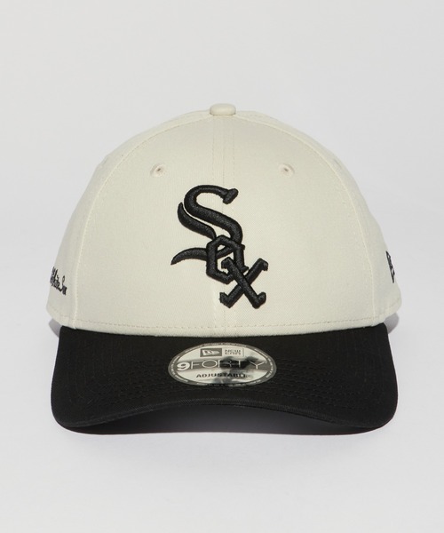 「NEW ERA」 キャップ FREE ホワイト×ネイビー メンズ_画像2