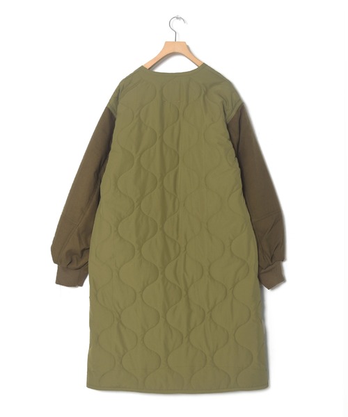 「w closet」 ノーカラーコート FREE キナリ レディース_画像2