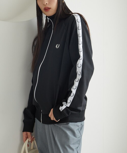 「FREAK'S STORE」 「FRED PERRY」ブルゾン LARGE ネイビー レディースの画像