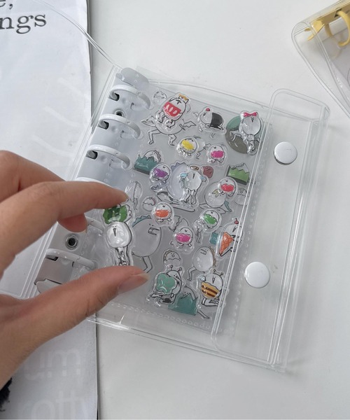 AS KNOW AS（アズノゥアズ） ステッカー A7サイズ 6穴 クリア