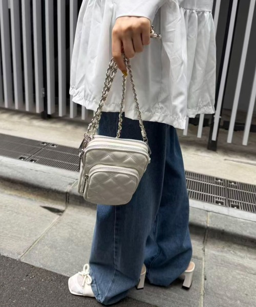 ショルダーバッグ バッグ キルティングミニショルダーバッグ