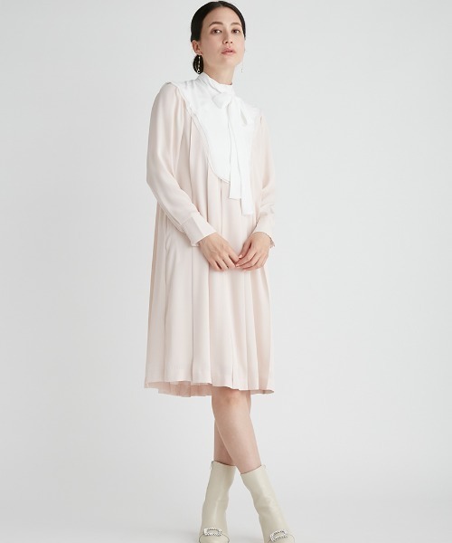 「CELFORD」 長袖ワンピース「HANAE MORIコラボ」 38 ブラック レディースの画像