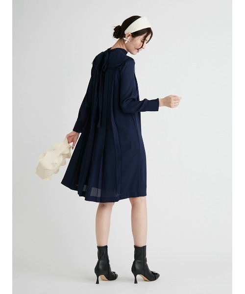 「CELFORD」 長袖ワンピース「HANAE MORIコラボ」 38 ブラック レディースの画像