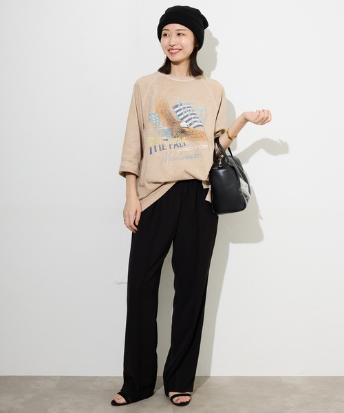 「SLOBE IENA」 スラックス 38 ネイビー レディースの画像