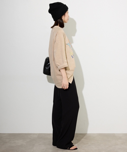 「SLOBE IENA」 スラックス 38 ネイビー レディースの画像