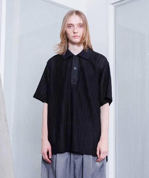 VOAAOV（ヴォアーブ） ポロシャツ 半袖 「VOAAOV」RASCHEL LACE
