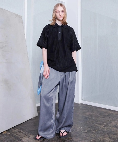 VOAAOV（ヴォアーブ） ポロシャツ 半袖 「VOAAOV」RASCHEL LACE