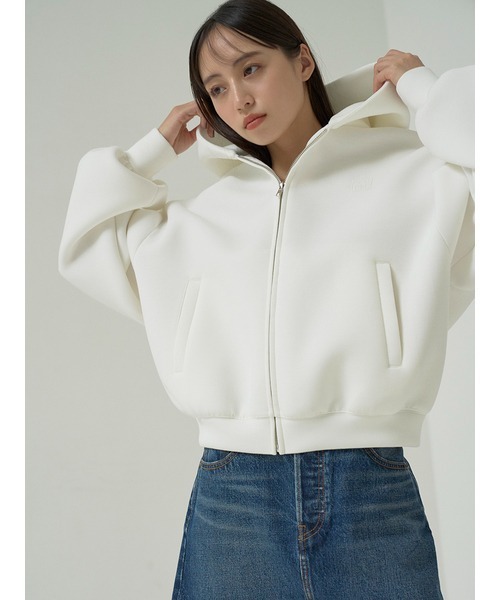 未使用 SNIDEL レディース パーカー ホワイト SNIDEL（スナイデル） ジップアップパーカー ONE SIZE ピンク