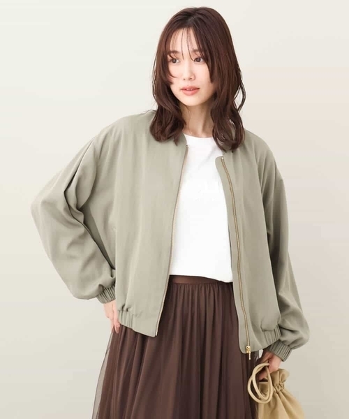 「MK MICHEL KLEIN」 ブルゾン 38 ダークグレー レディース_画像2