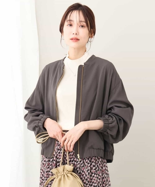 「MK MICHEL KLEIN」 ブルゾン 38 ダークグレー レディース_画像7
