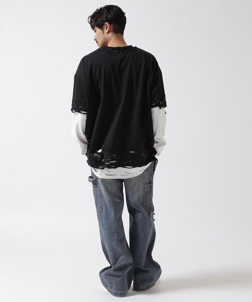 「FR(13)NDS」 長袖Tシャツ F ブラック メンズの画像