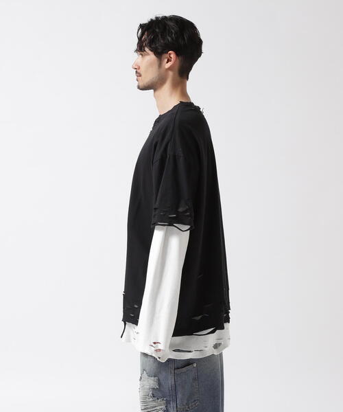 「FR(13)NDS」 長袖Tシャツ F ブラック メンズの画像