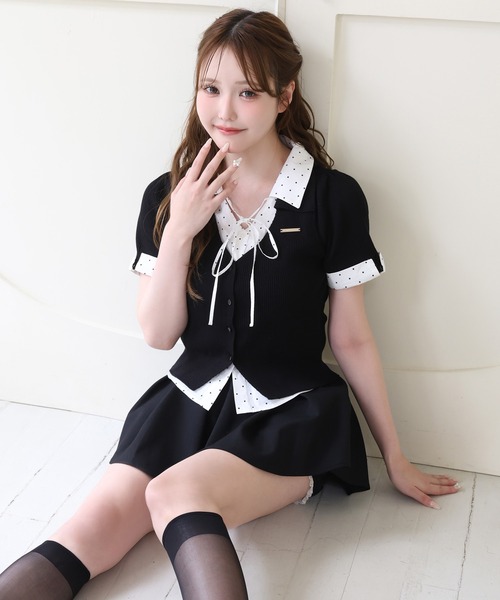 one after another NICE CLAUP tシャツ シャツドッキング半袖トップス