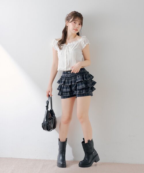 Chico（チコ） パンツ レイヤードティアードショートパンツ レディース