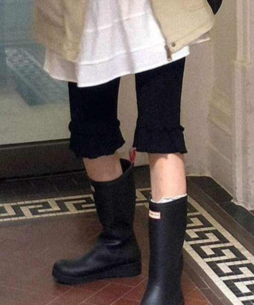 パンツ リブフリルカプリレギンスパンツ レディース : ZOZOTOWN Yahoo