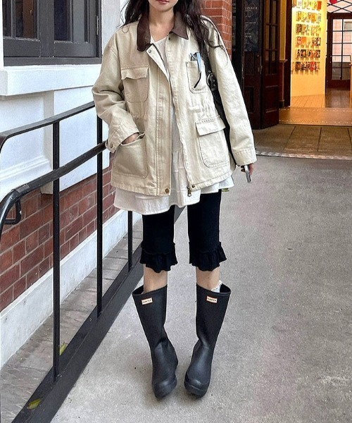 パンツ リブフリルカプリレギンスパンツ レディース : ZOZOTOWN Yahoo