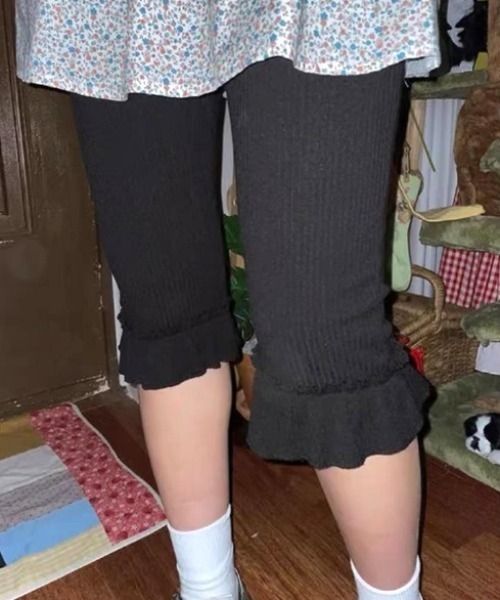 パンツ リブフリルカプリレギンスパンツ レディース : ZOZOTOWN Yahoo