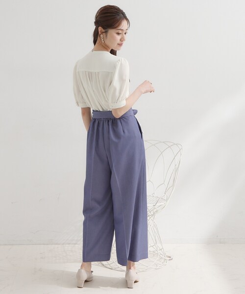 ブラウス シャツ 「洗える」ピンタック ブラウス レディースの画像