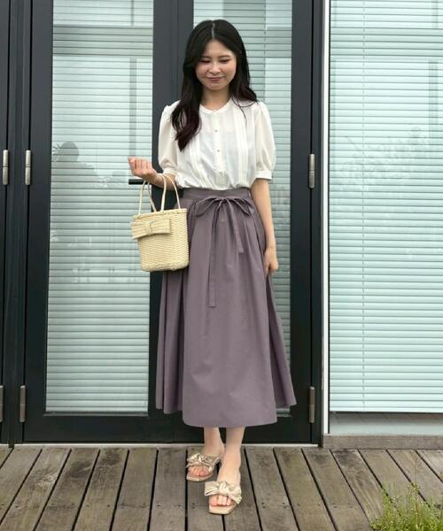 ブラウス シャツ 「洗える」ピンタック ブラウス レディースの画像