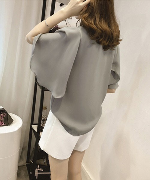「Amulet」 半袖ブラウス X-LARGE ホワイト レディース_画像6
