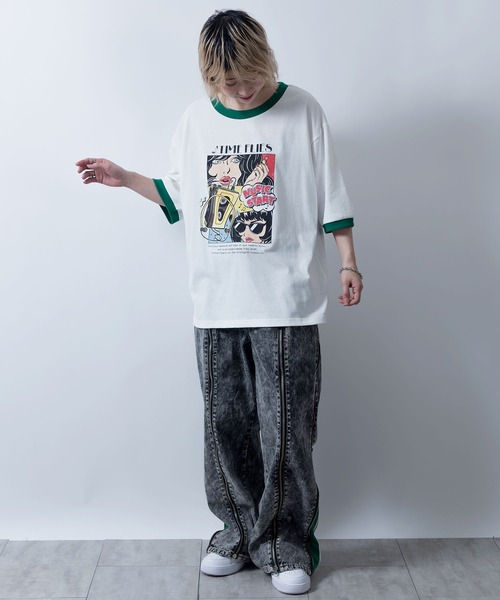 「Starting Over」 半袖Tシャツ L ホワイト系その他 メンズ_画像8