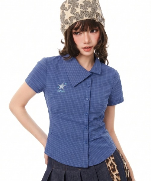 gossip!ロサンゼルス ブラウス シャツ 半袖 「Y2Kガーリー