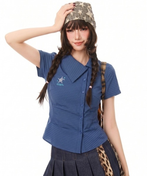 gossip!ロサンゼルス ブラウス シャツ 半袖 「Y2Kガーリー
