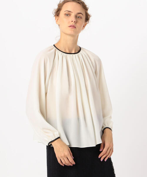 TOMORROWLAND collection 長袖ブラウス ベージュ TOMORROWLAND（トゥモローランド） 長袖ブラウス 36 ベージュ