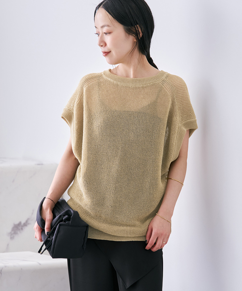 プラージュ　ベスト　ニット plage（プラージュ） ベスト ジレ 2WAY カタアゼ KNIT ベスト