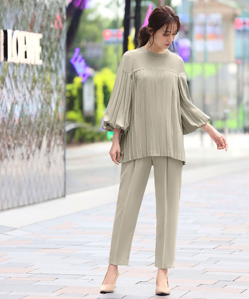 「Flolia」 セットアップ L ネイビー レディース_画像6