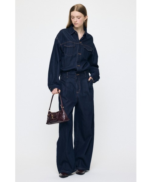 MOUSSY（マウジー） オールインワン TUCKED DENIM ジャンプスーツ
