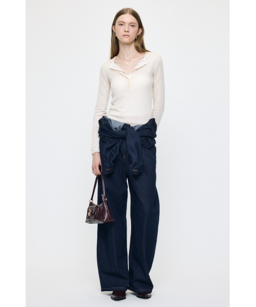 MOUSSY（マウジー） オールインワン TUCKED DENIM ジャンプスーツ