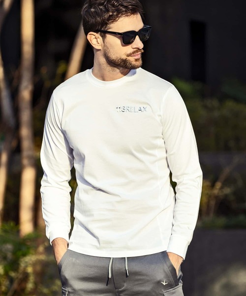 1PIU1UGUALE3 RELAX 長袖Tシャツ XX-LARGE ホワイト メンズ : ZOZOTOWN