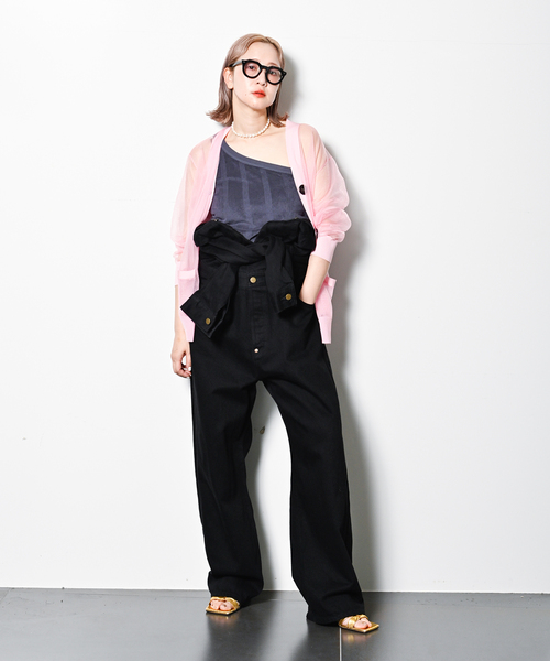 「TOGA PULLA」 ニットカーディガン SMALL ピンク レディース_画像3