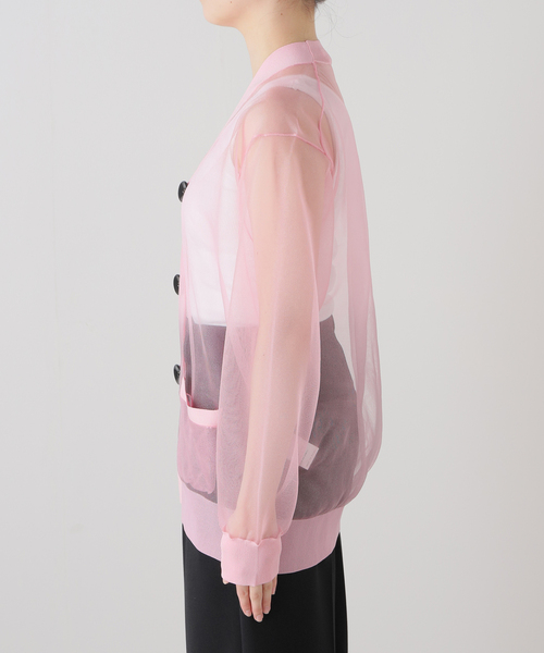 「TOGA PULLA」 ニットカーディガン SMALL ピンク レディース_画像6