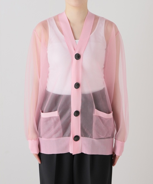 「TOGA PULLA」 ニットカーディガン SMALL ピンク レディース_画像9