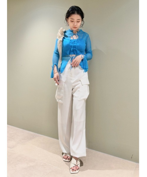 「LILY BROWN」 カーゴパンツ 0 オレンジ レディース_画像4