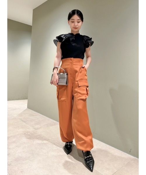 「LILY BROWN」 カーゴパンツ 0 オレンジ レディース_画像7