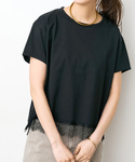 tシャツ 半袖 「追加2」ヘムレース付きTシャ...の詳細画像3