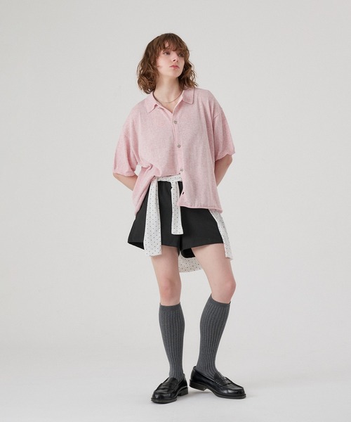 「ONCILY」 ニットカーディガン MEDIUM ピンク メンズ_画像6