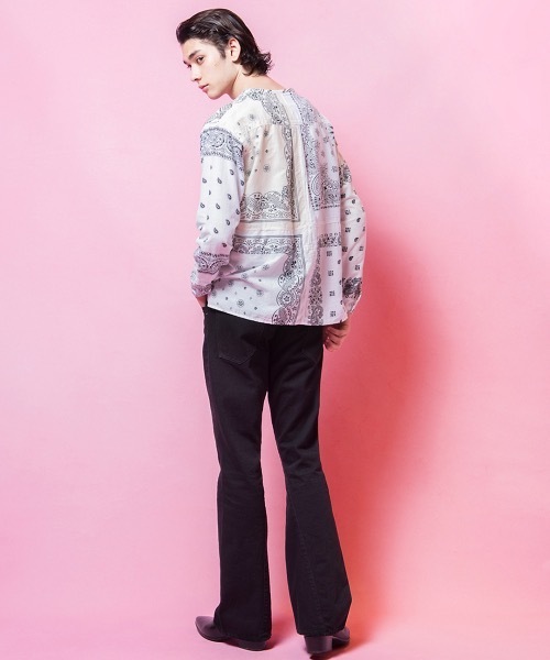 FORSOMEONE シャツ BANDANA REMAKE SHIRT メンズ : ZOZOTOWN