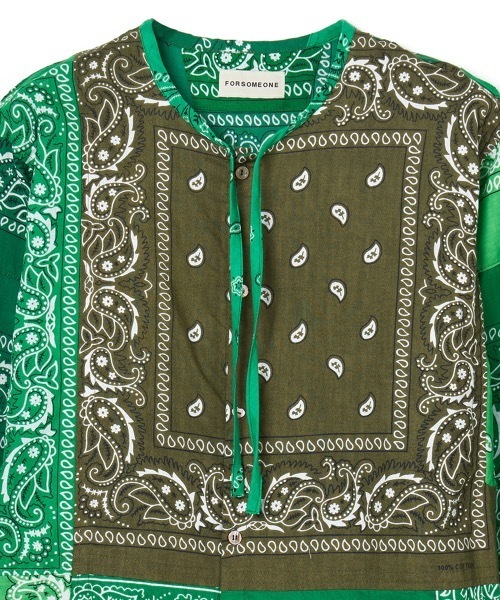 FORSOMEONE シャツ BANDANA REMAKE SHIRT メンズ : ZOZOTOWN