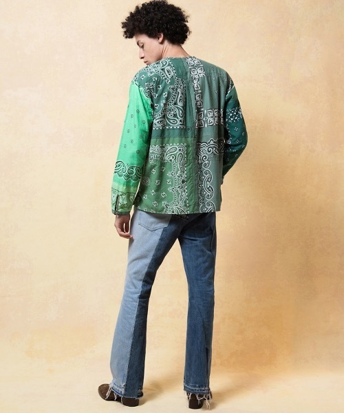 FORSOMEONE バンダナ FORSOMEONE シャツ BANDANA REMAKE SHIRT メンズ : ZOZOTOWN