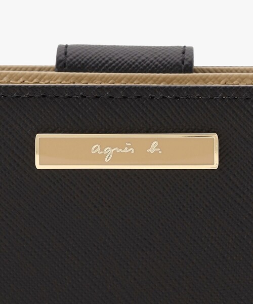 agnes b.（アニエスベー） 財布 レザー二つ折り ウォレット”Erika