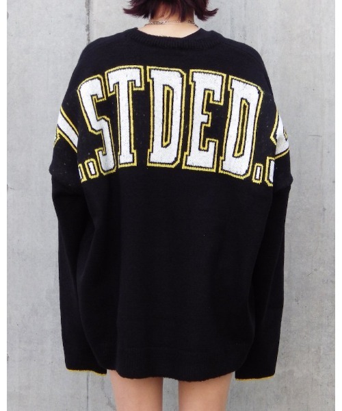 VIBGYOR セーター ニット 「Re:one」BACK STDED PRINT KNIT(MA