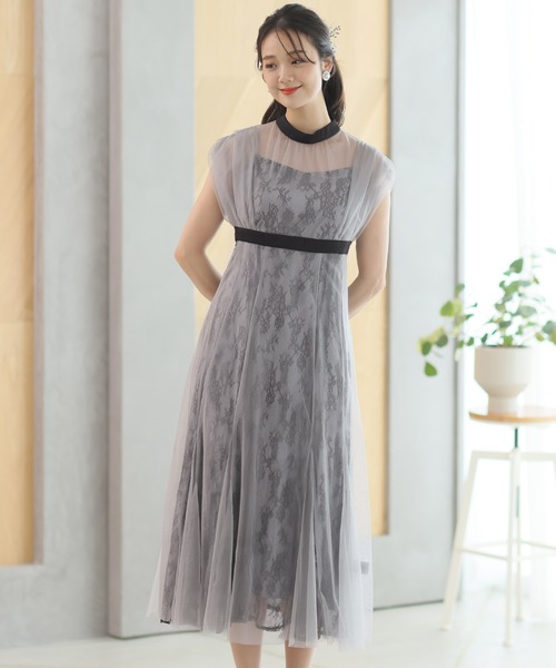 PourVous（プールヴー） ドレス ロング＆ノースリーブフォーマルラメ