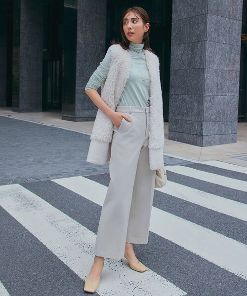 23区 パンツ 「CLASSY.2月号掲載/洗える」TRストレッチギャバ ワイド 